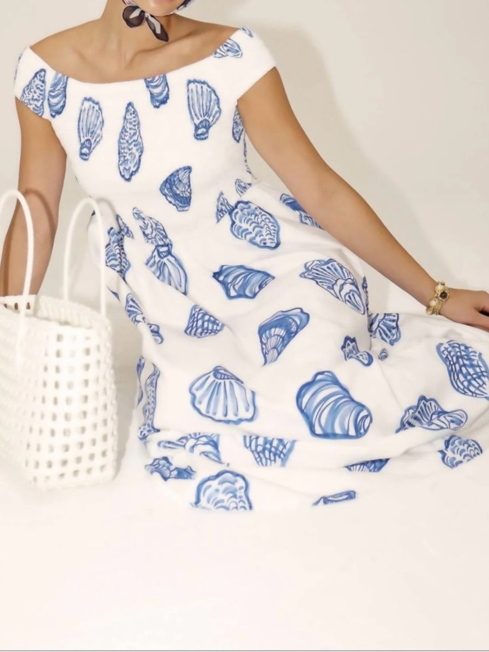 Bailey Rose Off-Shoulder Seashell Dress